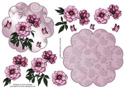 Pretty Peonies Petal Stand Card