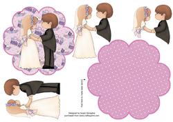 Wedding Day Petal Sdtand Card