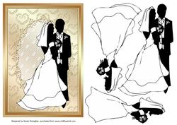 Wedding Silhouette in Gold