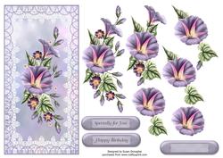 Misty Lilac Morning Glory Dl Card Front