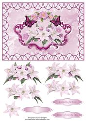 Lilies & Butterflies in the Pink