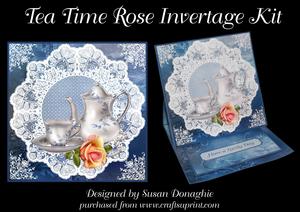 Tea Time Rose Invertage Easel Card Kit