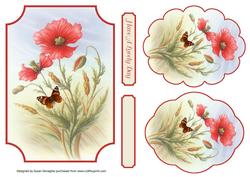 Red Poppies Plaques