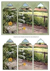 Country Hedgerow Triptych