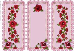 Pansies, Pearls & Lace in Scarlet