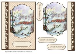 Pheasants & Oast Houses in Winter