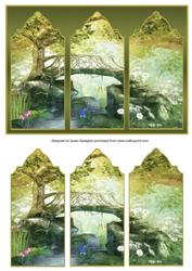 Woodland Stream Triptych