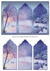 Lake in Winter Triptych