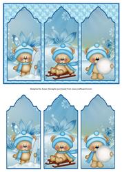 Winter Bears Triptych