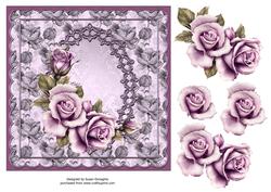 Lilac Roses 7x7 Card Front