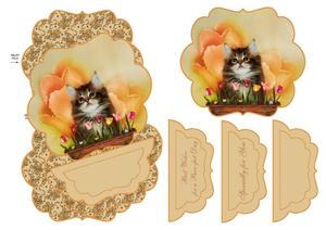 Daydreamer Kitten Easel Card