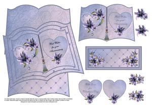 Lilac Lilies Romance Easel Book