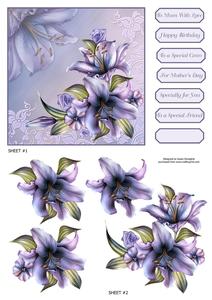 Elegant Lilies 8x8 Card Front