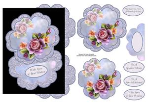 English Roses Petal Easel Card