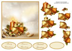 Christmas Decorations 6"x6" Card Front