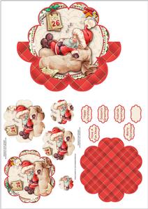 Santa's Rest Day 7x7 Petal Card