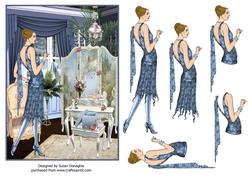 Art Deco Blue Boudoir