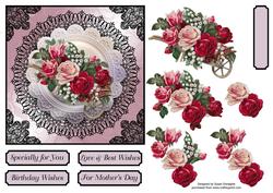 Vintage Roses & Black Lace