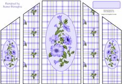 Blue Petunias Theatre Fold Card