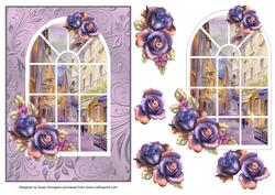 French Street Scene Window
