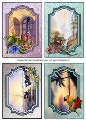 Wild Bird Scene Toppers #2