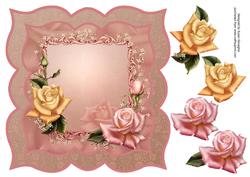 Rose Refletion 8x8 Card Front
