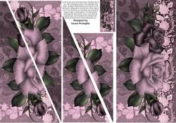 Aubergine Roses Trifold Pyramage