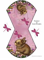 Easter Bunny & Dragonfly Rocker Card