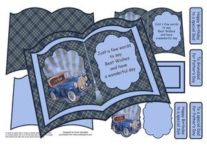 Vintage Car Book Card