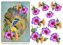 Kingfisher & Hibiscus