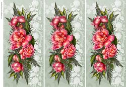 Glorious Roses Trifold Panels