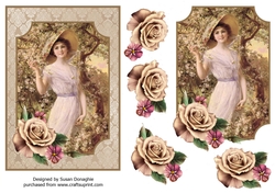 Vintage Lady with Blossom