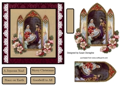 Vintage Nativity Window