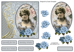 Vintage Lady Portrait Filigree Finesse