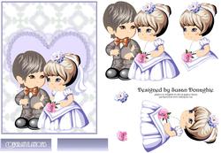 Cute Wedding Bride and Groom