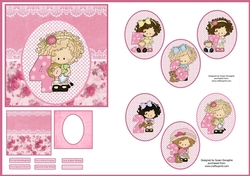 Little Girl Age Card Mini Kit