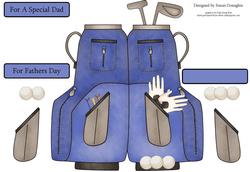 cup89574_114 - Golf Bag Shaped Card
