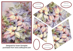 Christmas Poinsettias Diamond Pyramage