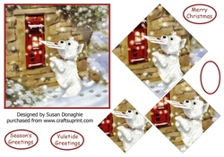 Christmas Westie Diamond Pyramage