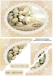 Roses & Wedding Rings Scalloped Corner Stacker