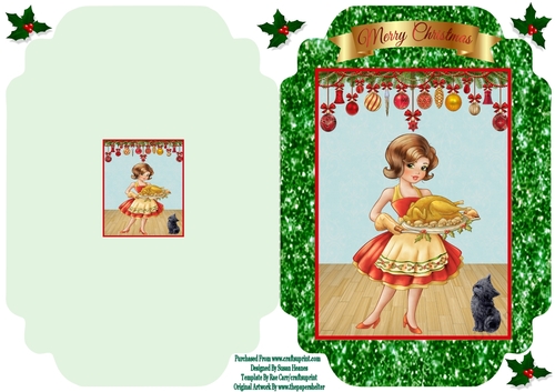 The Turkeys Ready - Cut And Fold Card