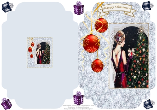 Christmas Wishes Just For You My Darling - Cut And Fold Card