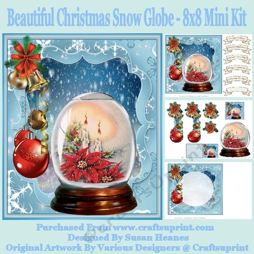 Beautiful Christmas Snowglobe - 8x8 Mini Kit