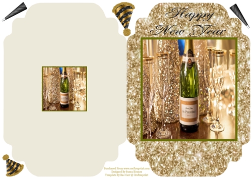 Happy New Year - Cut And Fold Card