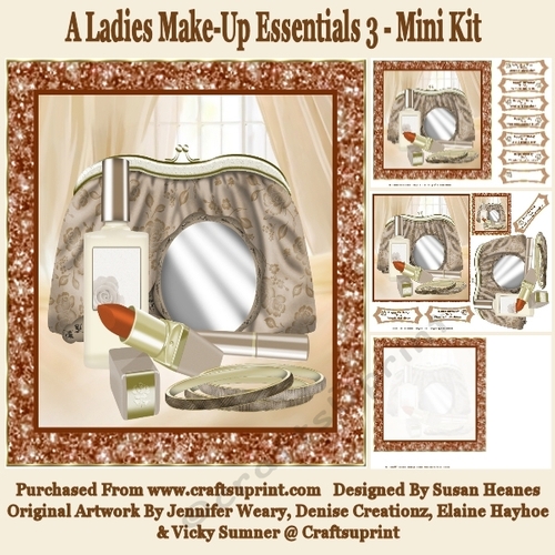 A Ladies Make-Up Essentials 3 - 8x8 Mini Kit