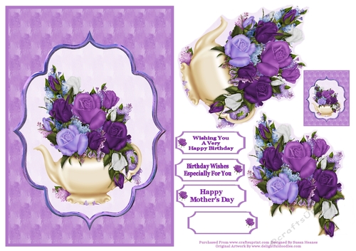 Beautiful Roses In A Tea Pot