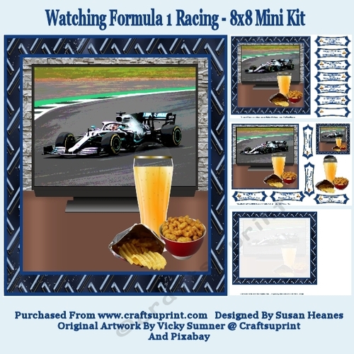 Watching Formula 1 Racing - 8x8 Mini Kit