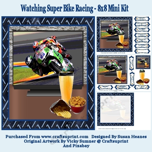 Watching Super Bike Racing - 8x8 Mini Kit