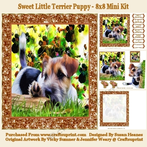 Sweet Little Terrier Puppy - 8x8 Mini Kit