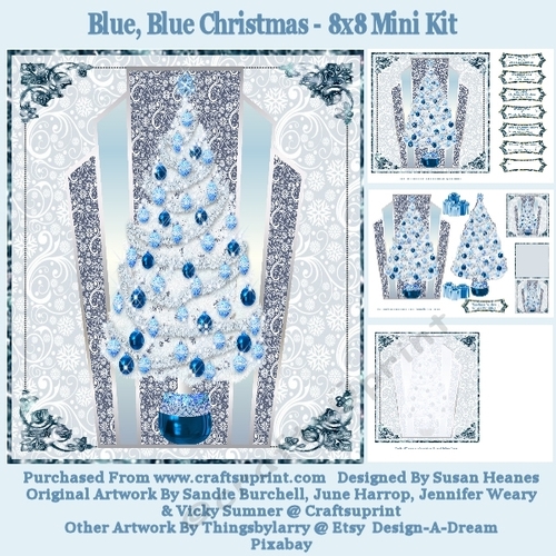 Blue, Blue Christmas - 8x8 Mini Kit